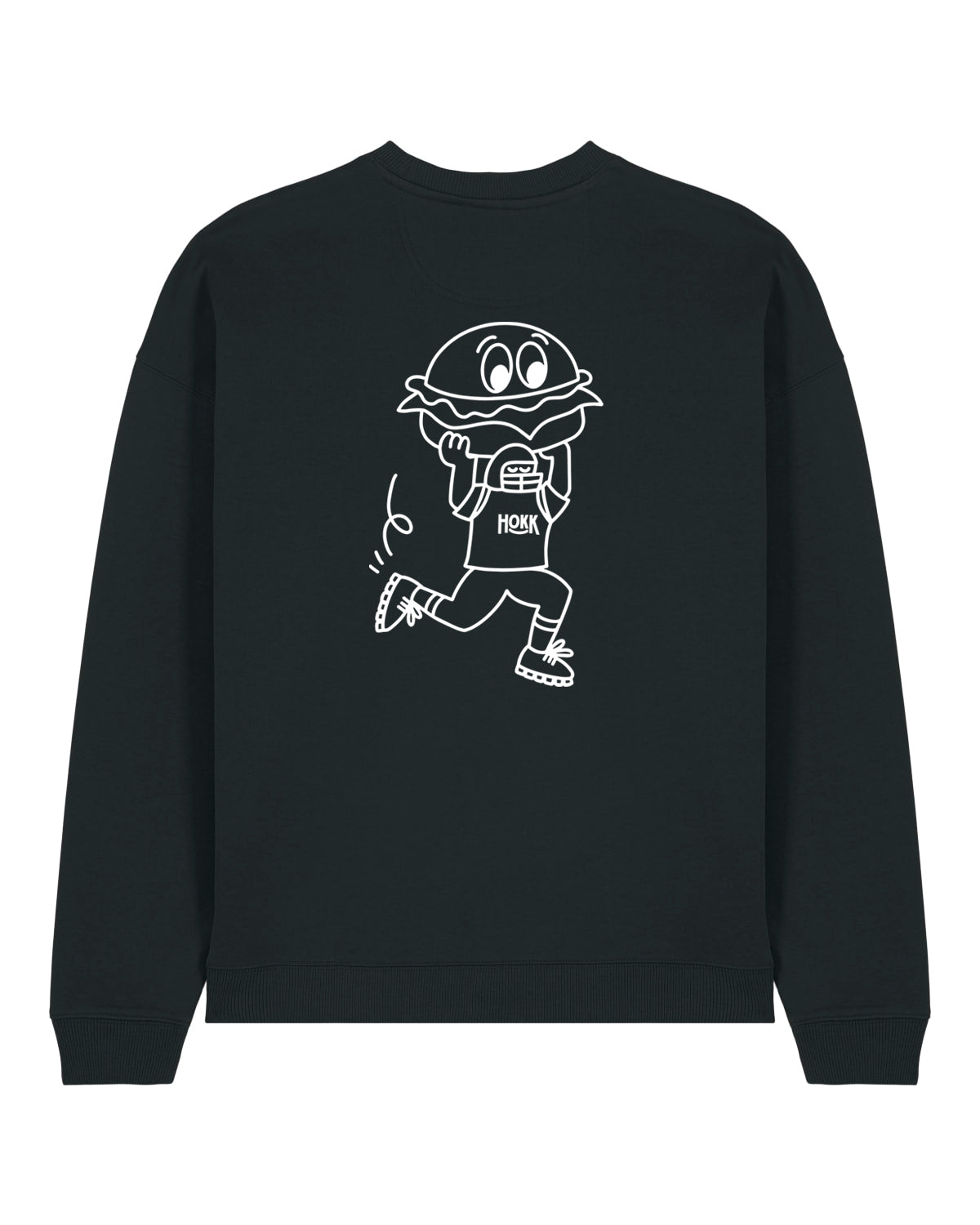 HOKK x FT | Oversized Crewneck mit Backprint | Outliner | Men/Unisex | Black