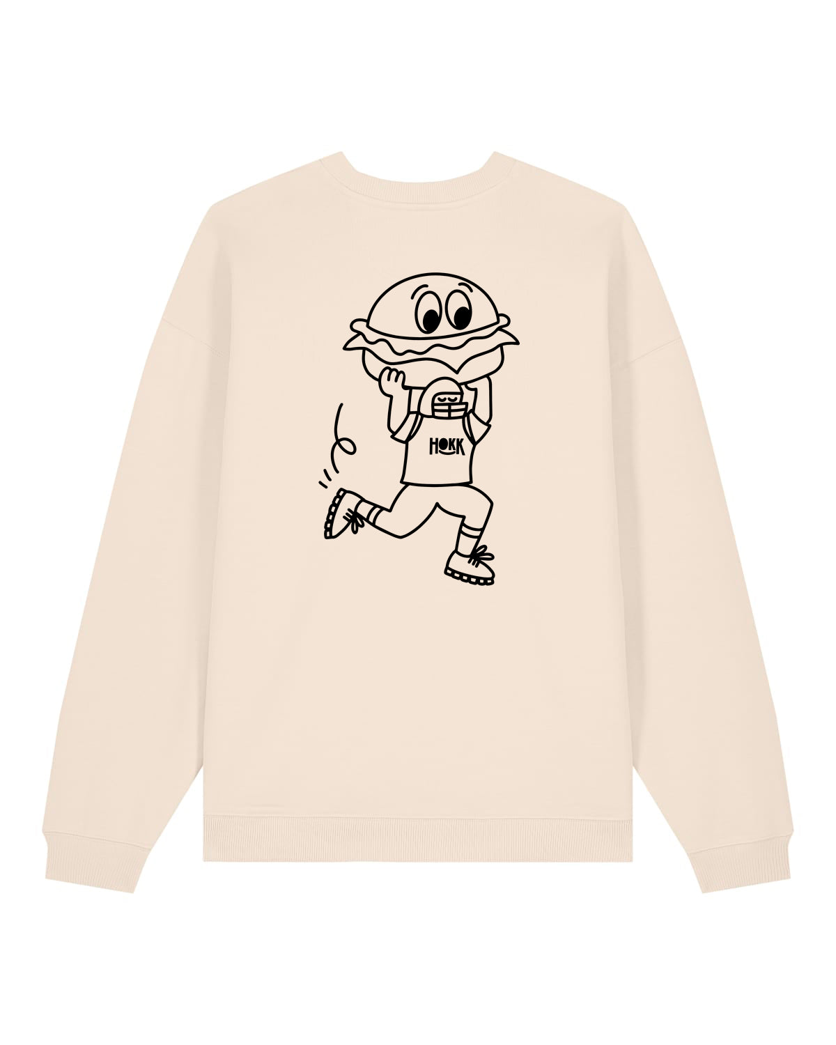 HOKK x FT | Oversized Crewneck mit Backprint | Outliner | Men/Unisex | Cream