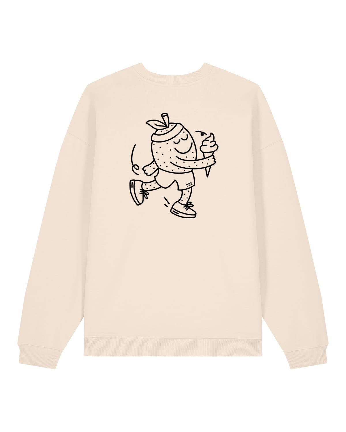 HOKK x FT | Oversized Crewneck mit Backprint | Outliner | Men/Unisex | Cream