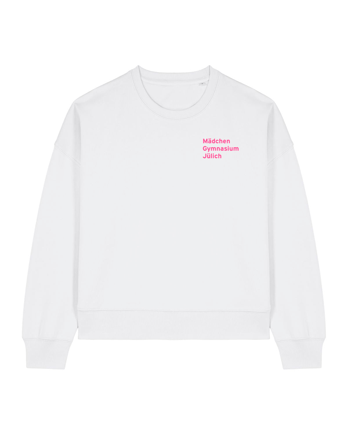 MGJ | Crewneck mit Backprint | wmn | white/pink