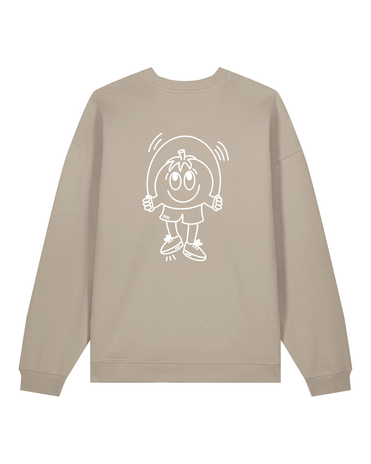 HOKK x FT | Oversized Crewneck mit Backprint | Outliner | Men/Unisex | Stone