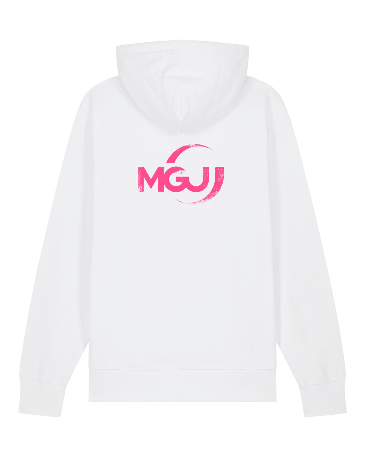 MGJ | Hoodie mit Backprint | kids & unisex | white/pink