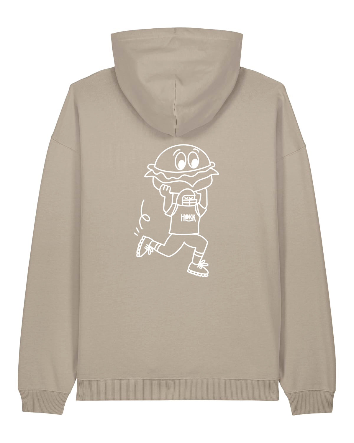 HOKK x FT | Oversized Hoodie mit Backprint | Outliner | Men/Unisex | Stone