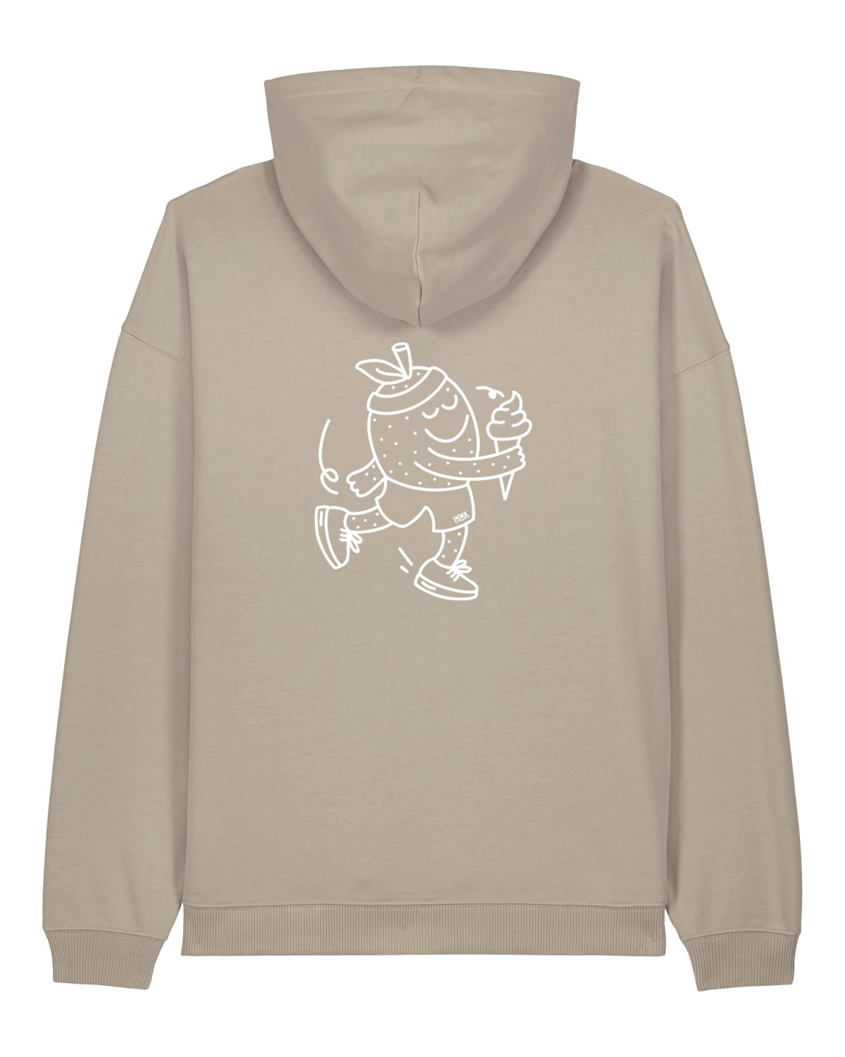 HOKK x FT | Oversized Hoodie mit Backprint | Outliner | Men/Unisex | Stone