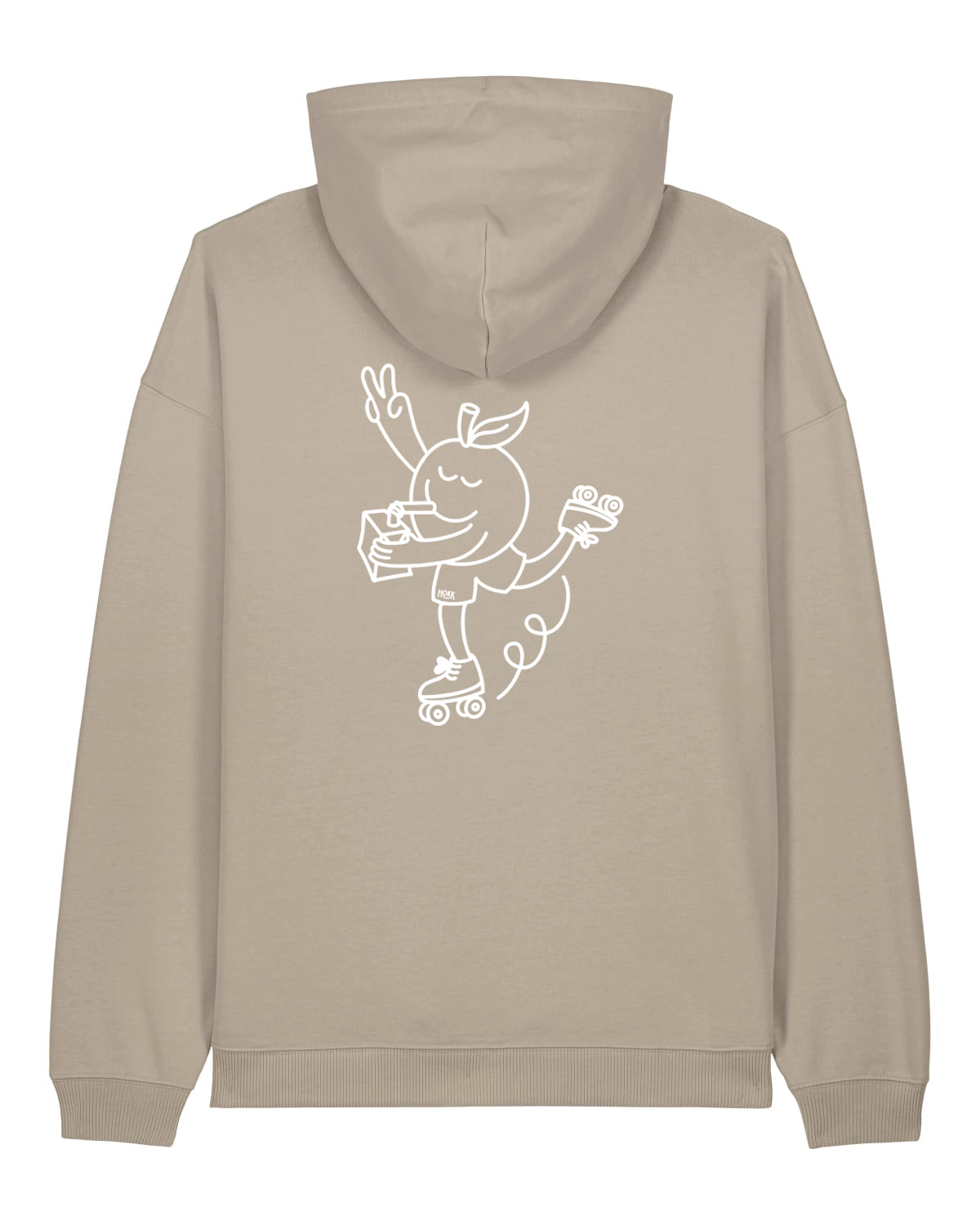 HOKK x FT | Oversized Hoodie mit Backprint | Outliner | Men/Unisex | Stone