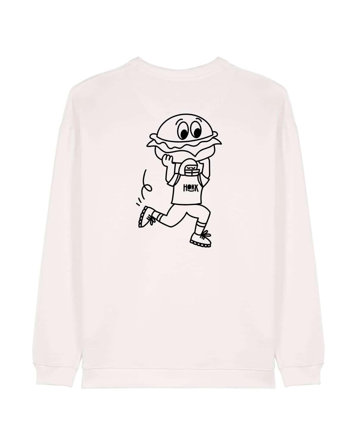 HOKK x FT | Oversized Crewneck mit Backprint | Outliner | Men/Unisex | Offwhite