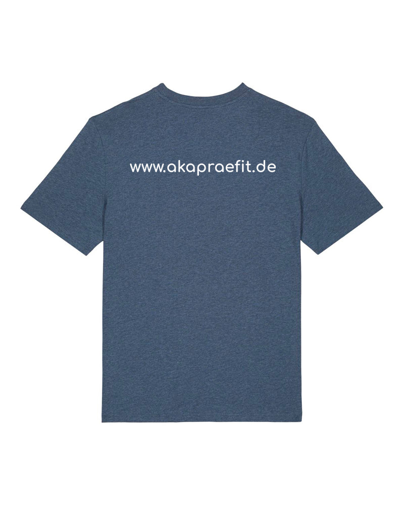 akademie | Shirt mit Backprint | men | dark heather blue