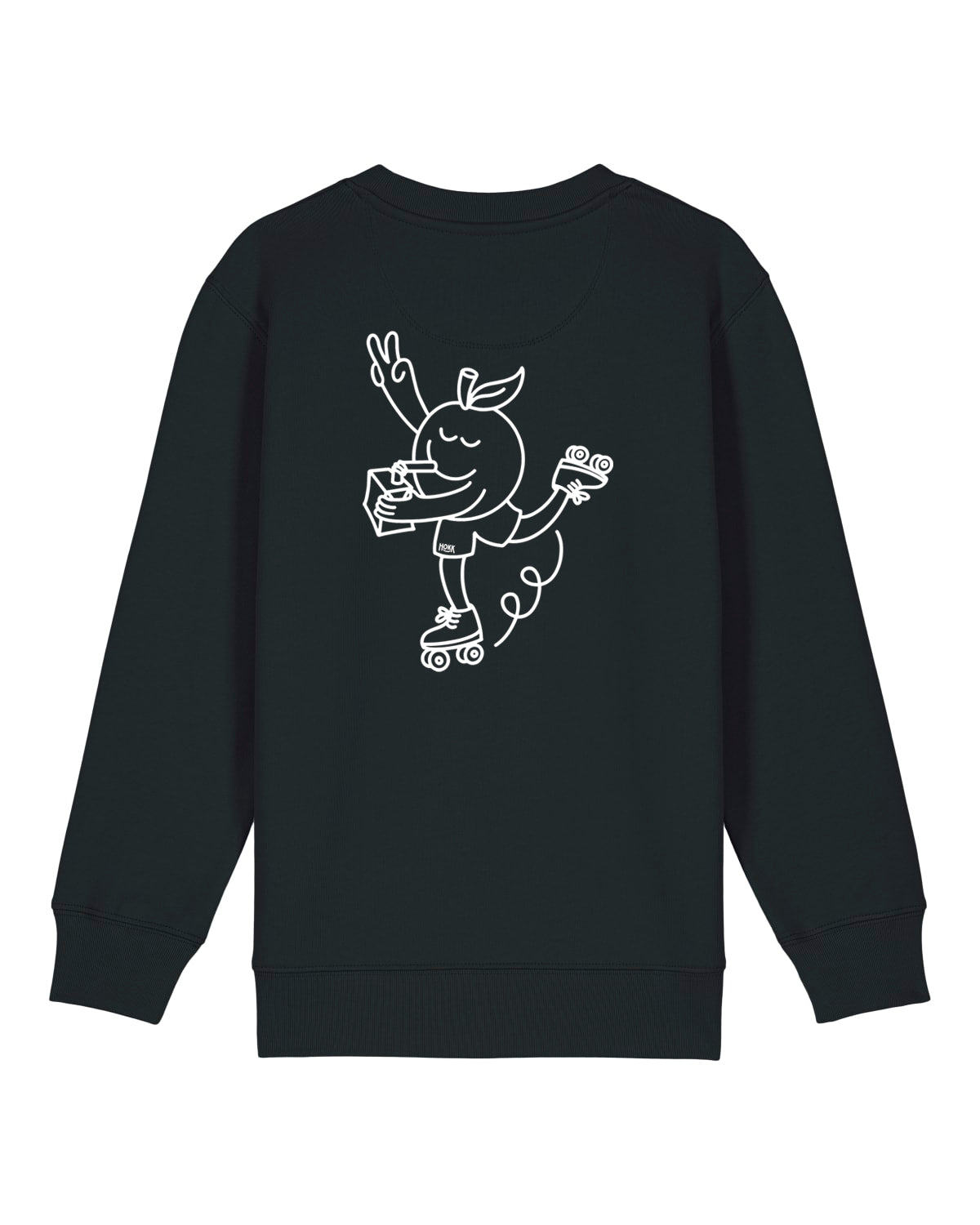 HOKK x FT | Crewneck mit Backprint | Outliner | Kids | Black