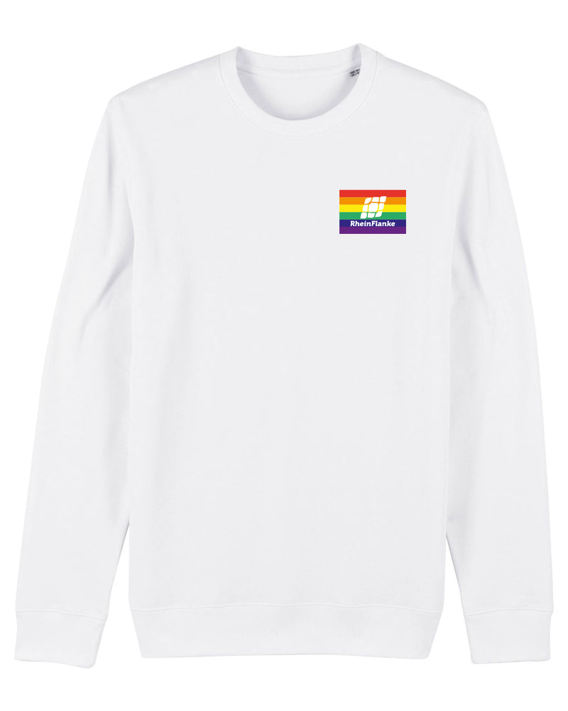 RF | Crewneck | unisex/men | white rainbow