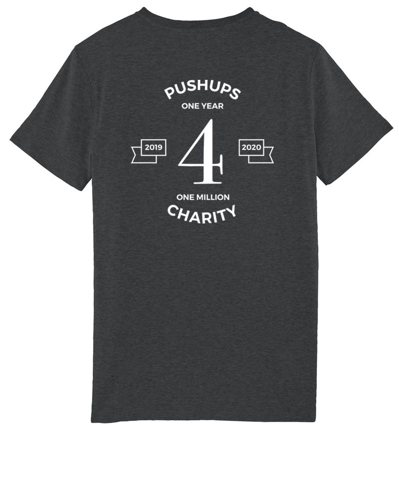PUSHUPS | Shirt Backprint | unisex | dark grey