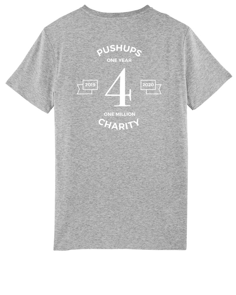 PUSHUPS | Shirt Backprint | unisex | light grey