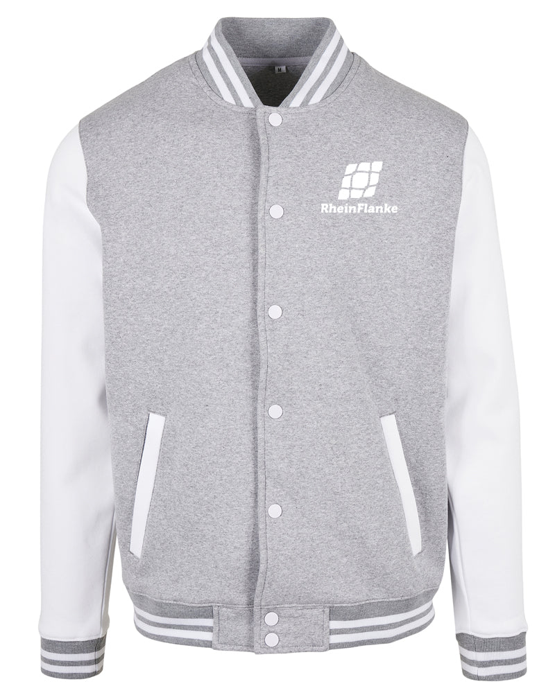 RF | College Jacket mit Backprint | unisex | light grey/white