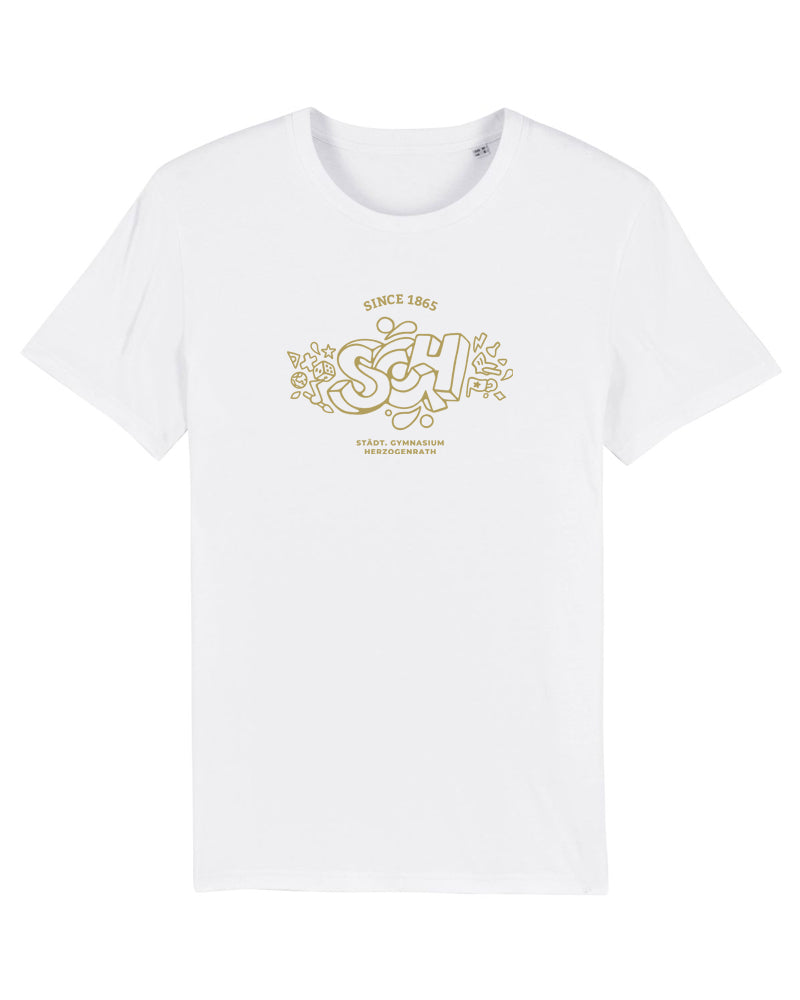 SGH Shirt men white gold URBAN TEAMWEAR